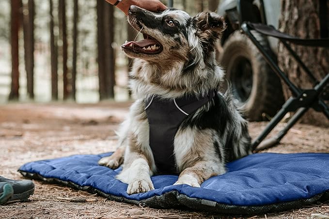 K9 Ballistics Tough Ripstop Dog Crate Pad - Durable & Machine Washable with Non-Skid Bottom and 120-Day Warranty, Fits 48" Wire Crates - X-Large, Blue Quartz