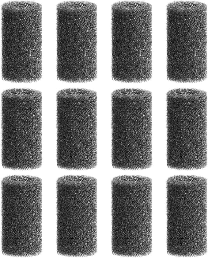 12 Pieces Black Pre-Filter Sponge Foam Roll Accessories for Aquarium Fish Tank