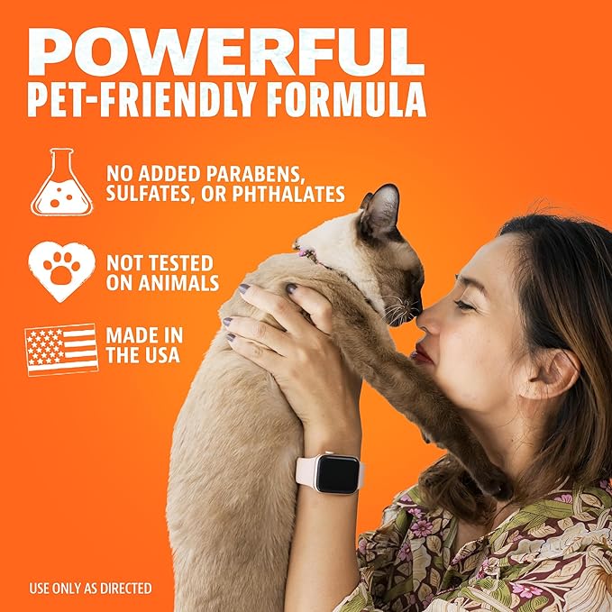 ANGRY ORANGE Pet Odor Eliminator for Cat Urine, Carpet Stains, and Strong Smells – Fresh Scent Odor Remover- 24 oz