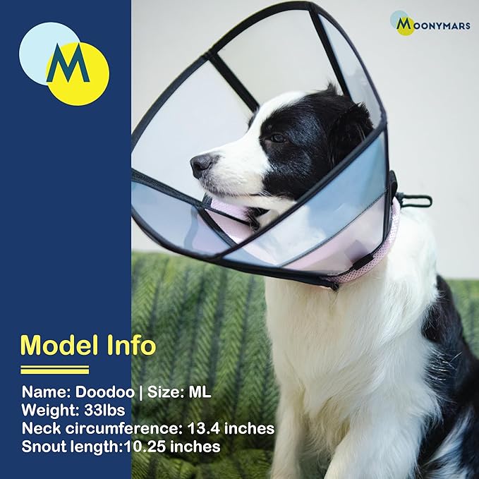 Soft Dog Cone Collar, Comfortable Pet Recovery Neck Collars After Surgery for Extra Large Dogs, Plastic Breathable Elizabethan Dog Head Circle Stop Licking, Adjustable Cones 37cm Long (XXL Pink)