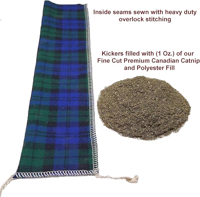 15" Catnip Cat Kicker Toys/Kitty Kick Sticks/Cat-Nip Kick Sticks (Blue) (Kickers Filled with 1 oz Premium Canadian Catnip)