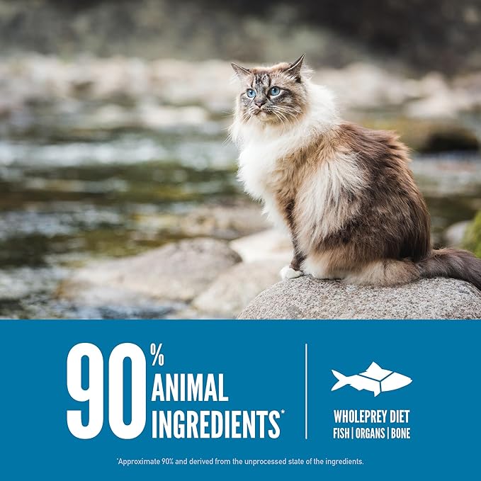 ORIJEN Grain Free High Protein Premium Dry Cat Food Six Fish Recipe 7lb Bag