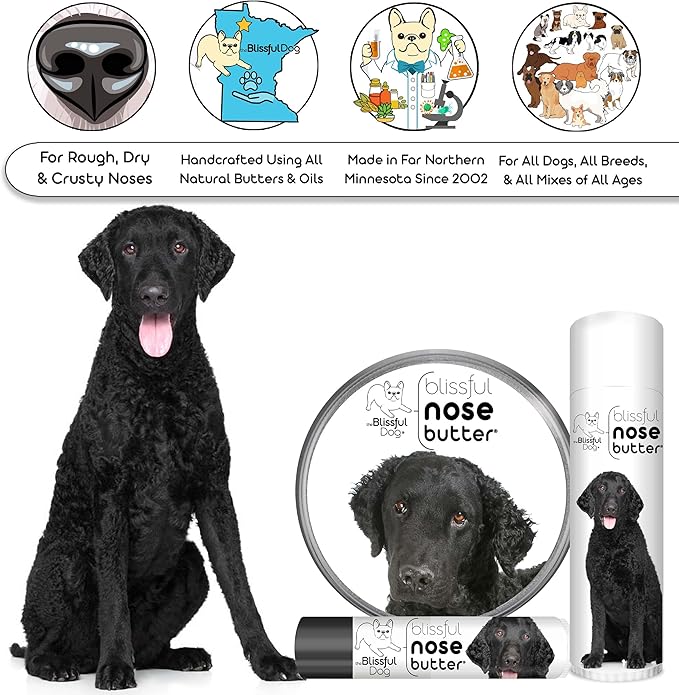 The Blissful Dog Curly-Coat Retriever Unscented Nose Butter, 1-Ounce