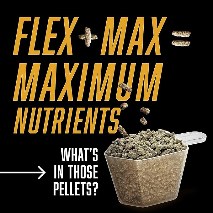 Absorbine Flex+Max Horse Joint Supplement Pellets, Highly Palatable, Comprehensive Equine Formula with Glucosamine, MSM, Chondroitin & Flaxseed, 10lb Tub / 60 Day Supply