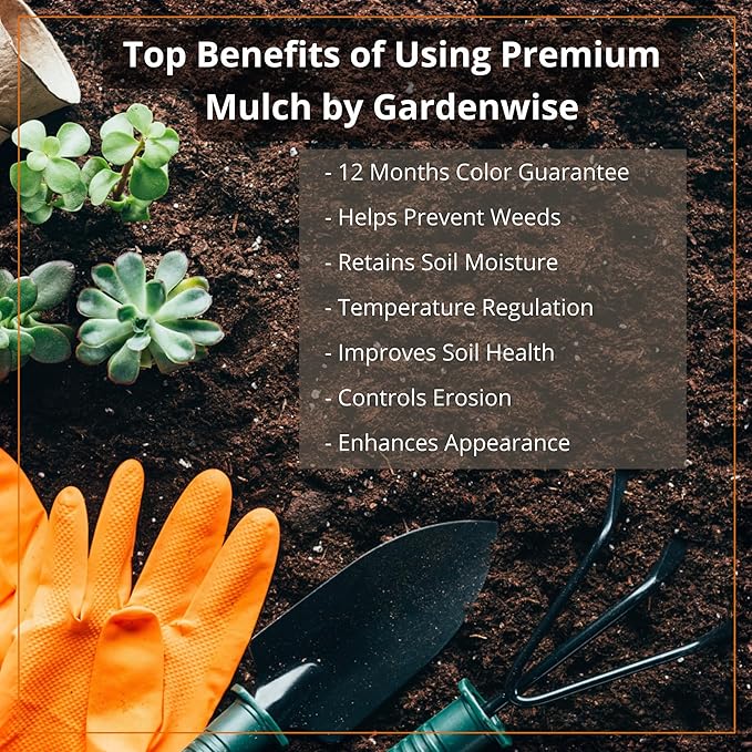 Premium Gold Wood Mulch for Landscaping, Gardens, Lawns, Potting Media, and Potted Plants (2 CF - 56 L - 59 QTS)