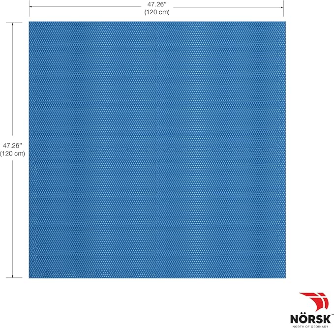 Norsk Reversible Gym Exercise Mats 3/4" Thick EVA Interlocking Foam Tiles, Perfect Gym Flooring for Home Gym, 16 Tiles & 32 Trim Pieces, 64 Sq. Ft. Reversible, Dazzling Blue/Black