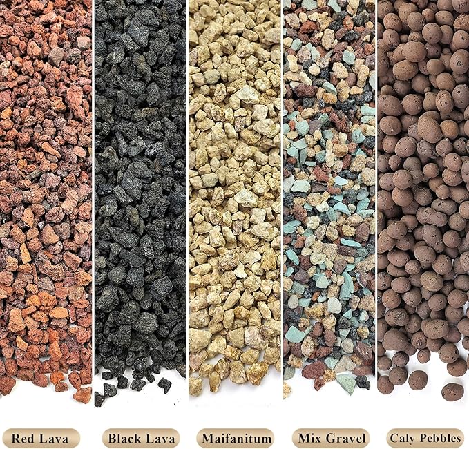 5 lbs Red Lava Rocks for Plants,1/4 Inch Crush Volcanic Rock Gravel Potting Mix for Succulent Cactus Bonsai Aquarium Fire Pits and Garden Landscaping