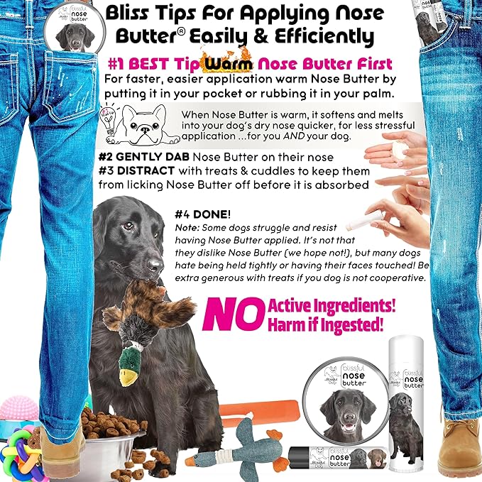 The Blissful Dog Flat-Coat Retriever Unscented Nose Butter - Dog Nose Butter, 1 Ounce