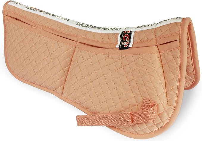 ECP Equine Comfort Products Adjustable Shock Absorbing Memory Foam Half Saddle Pad, Injury Prevention & Pressure Relief, Customizable Fit, Breathable for All Riding Styles