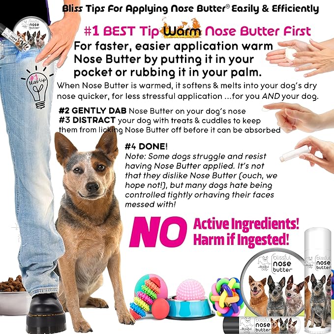 The Blissful Dog Australian Cattle Dog Unscented Nose Butter, 16oz