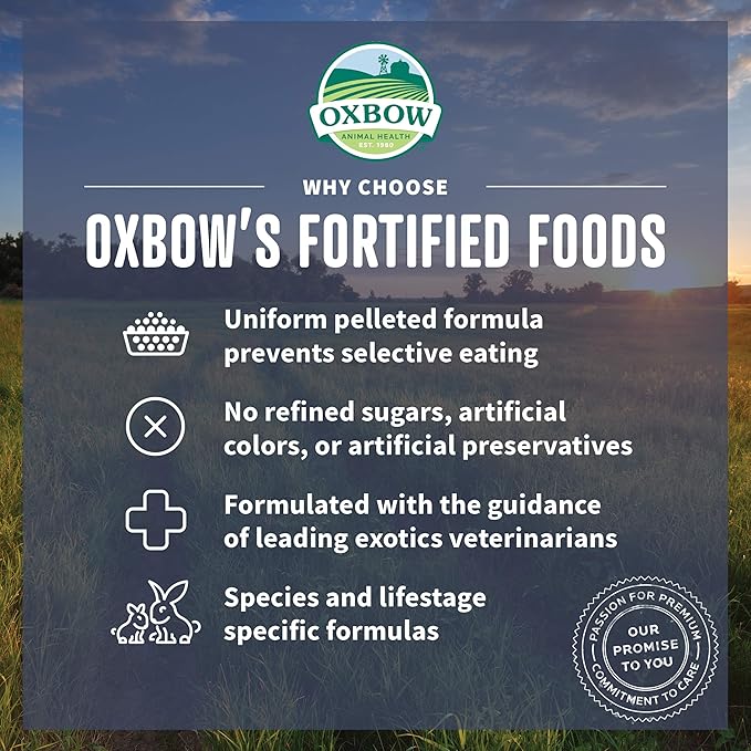 Oxbow Garden Select Guinea Pig Food, Young, Made Alfalfa for Guinea Pig, Pet Food Pellets with Vitamin C, Non-GMO, No Soy, Small Animal Pet Products, Made in USA, High Fiber, 4 lb. Bag