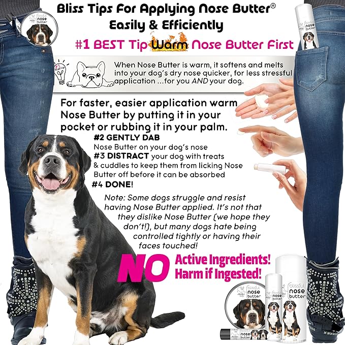 The Blissful Dog Greater Swiss Mountain Dog Unscented Nose Butter - Dog Nose Butter, 0.50 Ounce