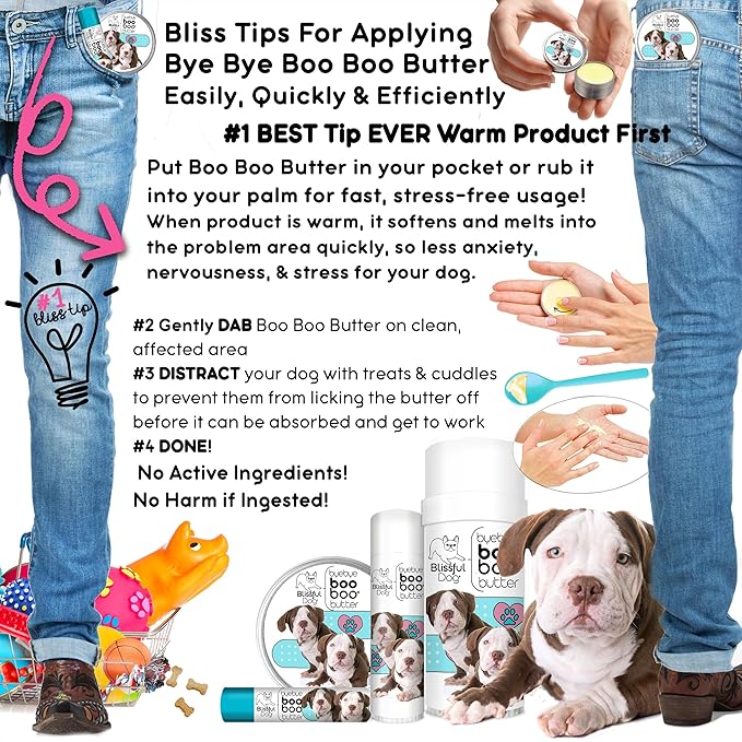 The Blissful Dog .50 oz Tube American Bulldog Booboo Butter