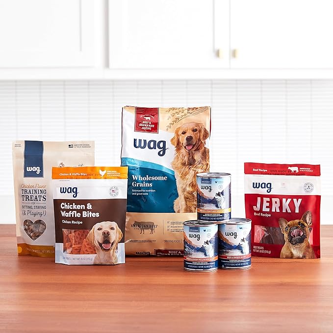 Amazon Brand - Wag Dental Dog Treats to Help Clean Teeth & Freshen Breath Tiny, 2.25 pounds, Unflavored - 130 Count, Pack of 1