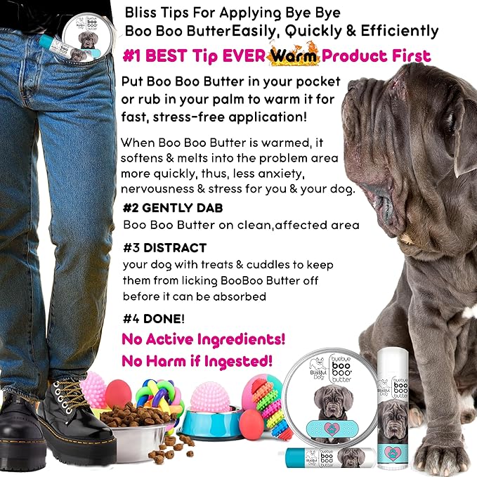 The Blissful Dog .15 oz Tube Neapolitan Mastiff Booboo Butter
