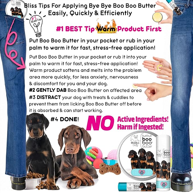 The Blissful Dog Doberman Pinscher Boo Boo Butter, 4-Ounce