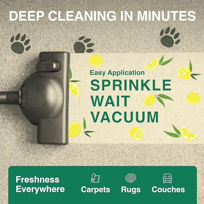 Good Natured Brand | Laundry Bundle | Carpet Freshener Lemon & Eucalyptus 31oz | Pet-Friendly Carpet Deodorizer | Laundry Powder Unscented 47oz | Hypoallergenic Laundry Powder 94 Loads