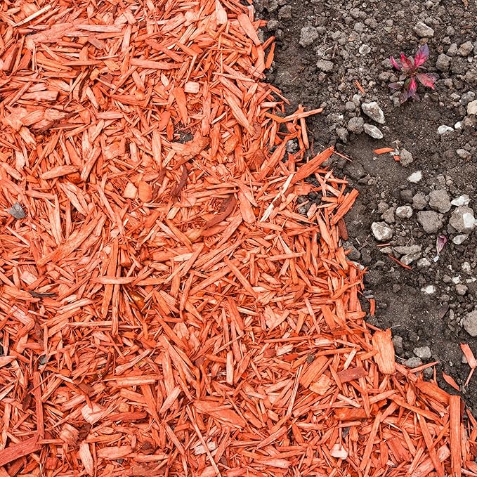 Premium Red Wood Mulch for Indoor, Patio, Potting Media, Gardens, Lawns, and Landscaping (2 CF - 56 L - 59 QTS)